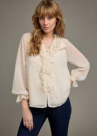 Blouse Ruffle Cream